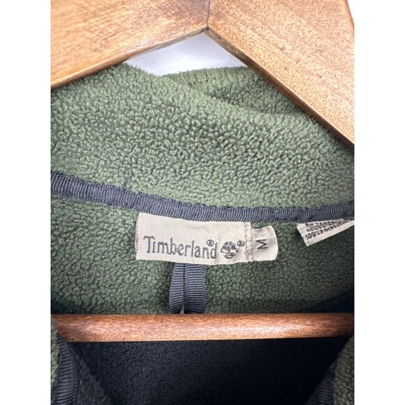 Timberland Mens Black & Green Fleece Pullover Jacket M - Picture 4 of 10
